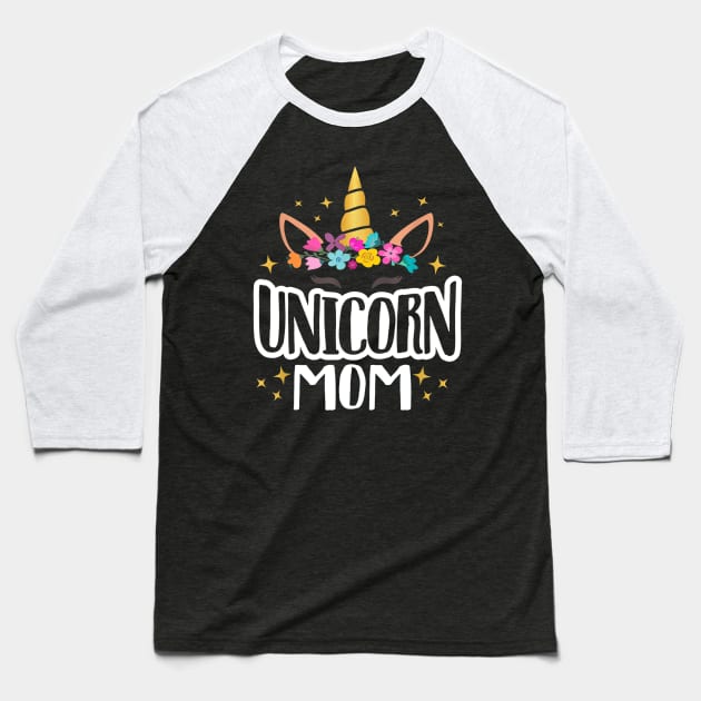 Unicorn Mom Unicorns Birthday Party Squad Matching Baseball T-Shirt by jordanfaulkner02